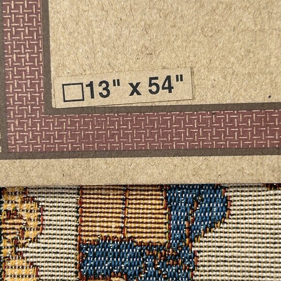 WINDHAM WEAVERS Christmas Table Runner 13x54 Metallic NEW Fabric Blend Lined - Picture 4 of 8